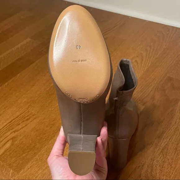 Chloe Grey Heeled Sock Bootie - Picture 15 of 15